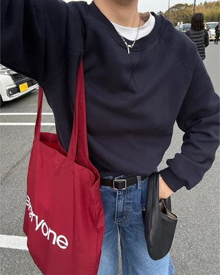 Stitched raglan sweatshirt