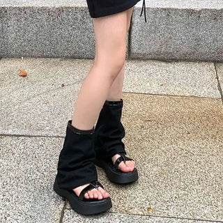 Strap Warmer Sandal Boots