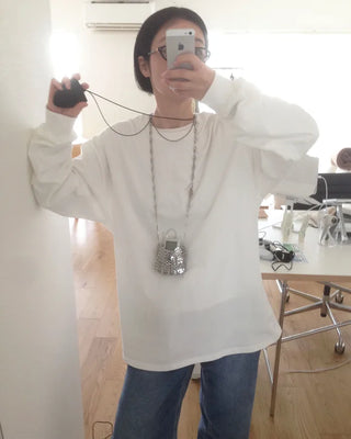 Round neck cotton T-shirt