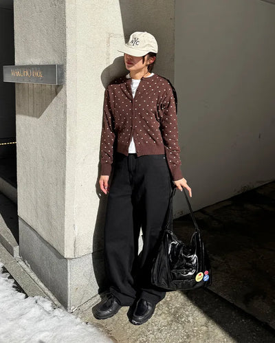 Side-point cotton pants