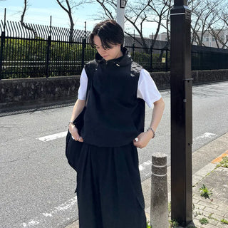 (Unisex) Hooded Anorak Vest