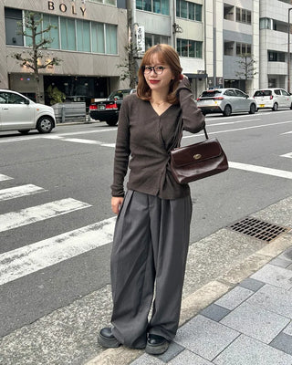 V-neck side-button cardigan