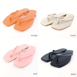 Square-line beach sandals