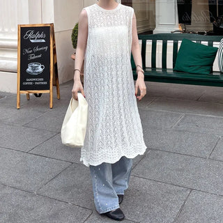 See-through long dress