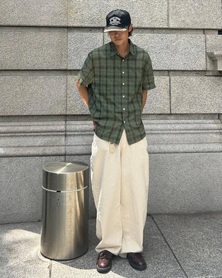 Loose Fit Round Cotton Pants