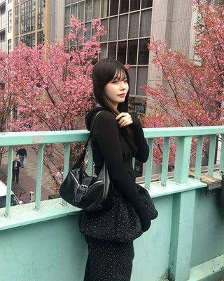 Two-pocket hooded cardigan