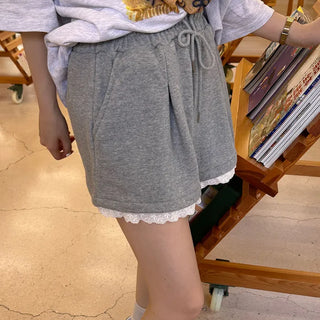 Lace short sweatpants