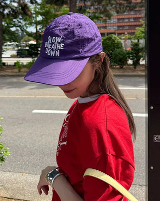 Drawstring Lettering Nylon Cap