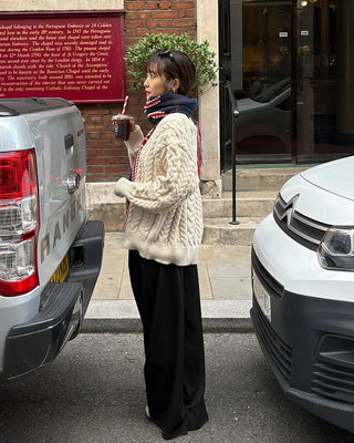 Cable knit sweater