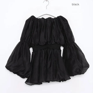 Balloon off-shoulder blouse