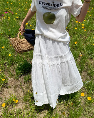 Lace tiered skirt
