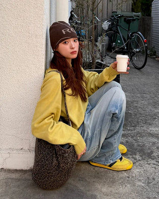 Washed string denim pants