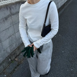 Basic brushed cotton T-shirt