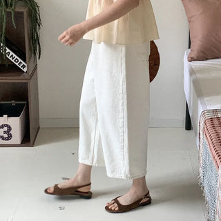 [3 colors] Domel Leather Thong Sandals
