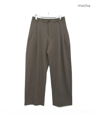 Two-pleat wide slacks