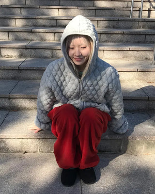 Quilted Hooded Blouson