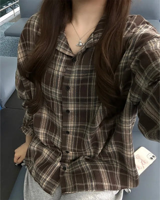 Oversized check shirt