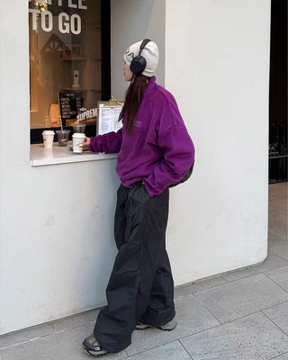 Waist string parachute pants