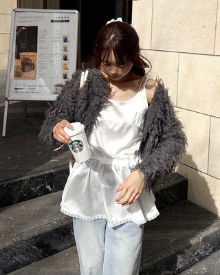 Camisole layered mini dress