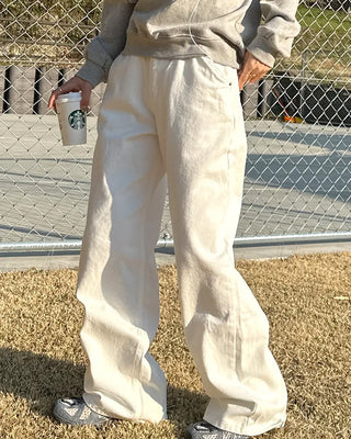 Cotton wide-leg pants