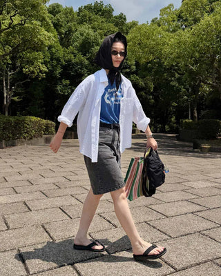 Seersucker check shirt