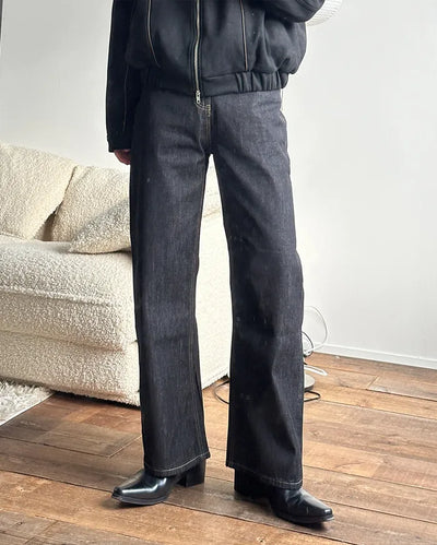 Stitch selvedge denim pants