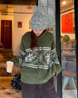 Nordic knit hoodie