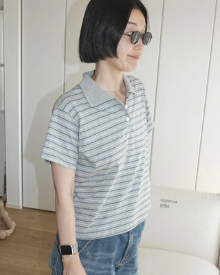 Striped polo shirt