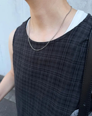 Checked long dress