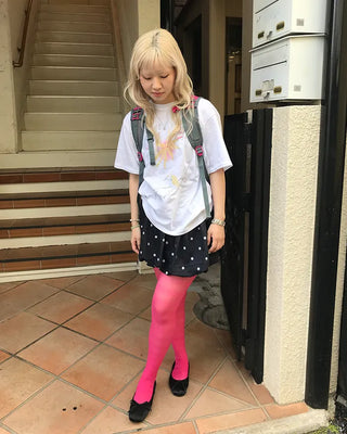 Loose-fitting printed short-sleeved T-shirt
