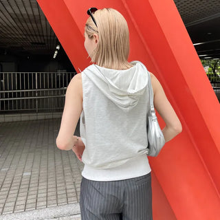 Hoodie Vest Zip-Up