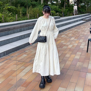 Shirred String Long Dress