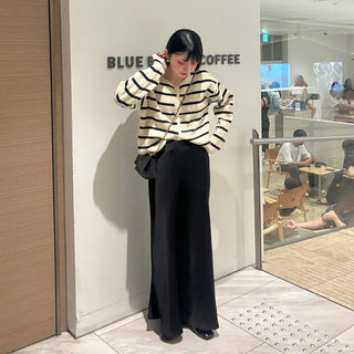 Satin long skirt