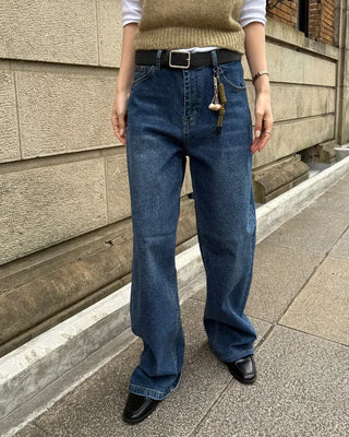 Loose-fit denim pants