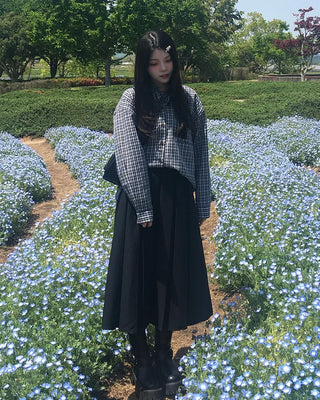 Oversized check shirt