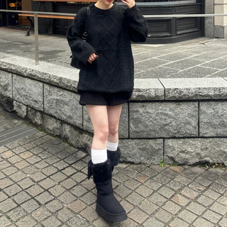 Long sheepskin boots
