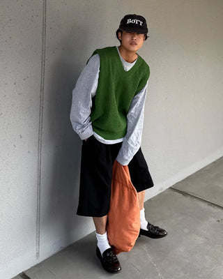 Rib-knit vest