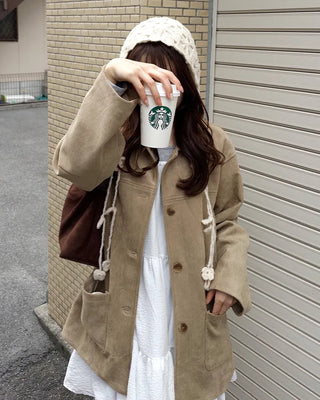 Single suede jacket