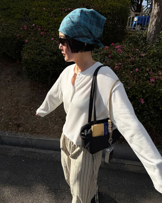 Drawstring striped pants