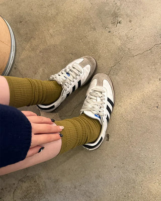 Ribbed long socks