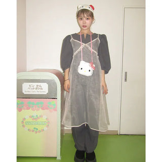 See-through layered dress
