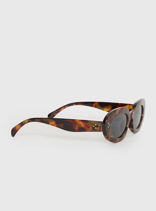 Best Shot Oval Sunglasses Tort  Black