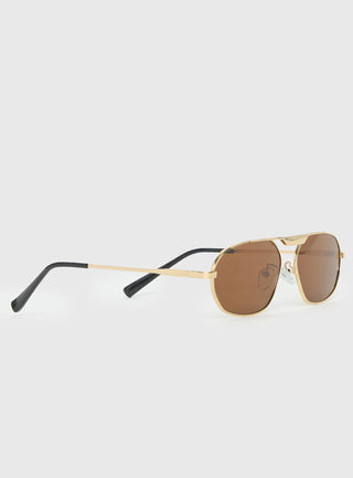 Elegance Sunglasses Gold  Brown