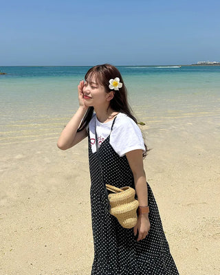 [BEST 50] Sheer Dot Long Dress