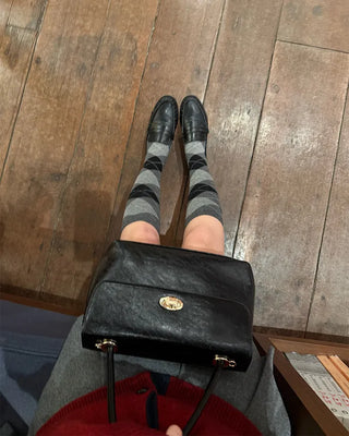Argyle knee socks