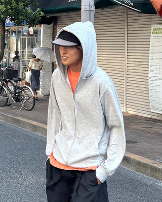 Unisex Loose Basic Zip Hoodie