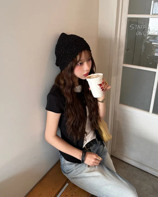 Layered Button T-Shirt