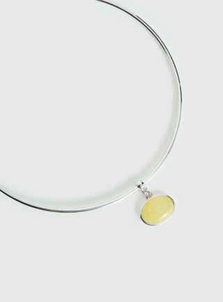 Vanita Necklace Silver  Yellow