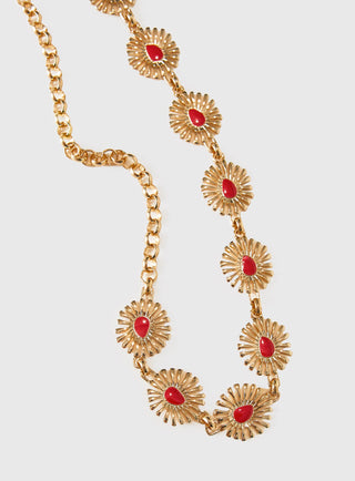 Royal Gleam Belt Gold  Red