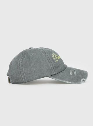 Off Duty Distressed Cap Grey  Yellow